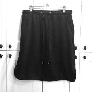 Ann Taylor Drawstring Black Skirt